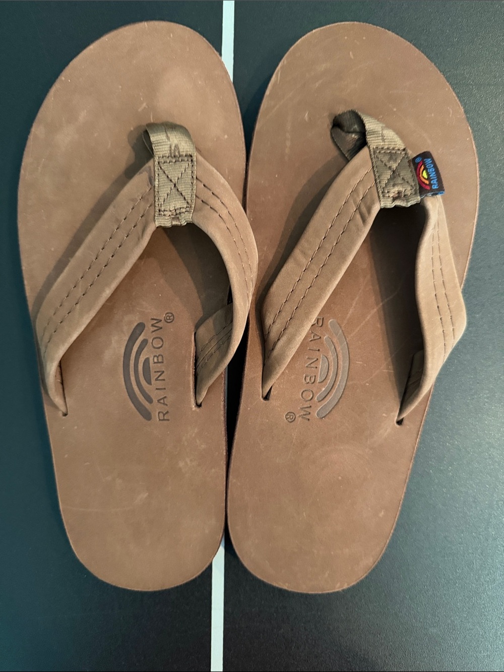 Rainbow Men’s Premium Single Layer Flip Flops Expresso -8.5-9.5